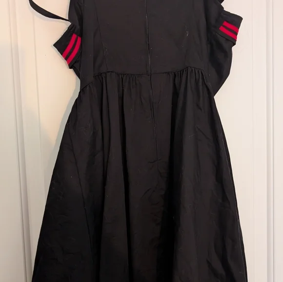 Hell Bunny | Red & Black Sailor Dress w Pockets | Size M | Hot Topic Retired - Picture 5 of 6